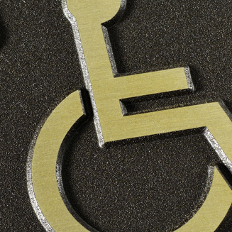 Close up of Wheel Chair Pictogram